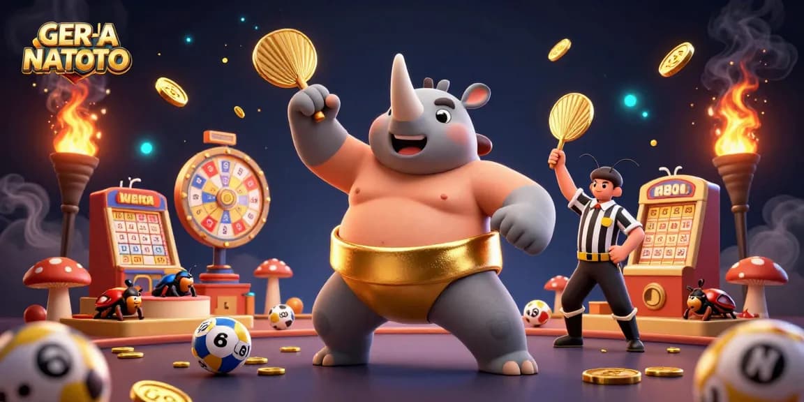 Menangkan hadiah menarik di GERHANATOTO dengan mesin lotere dan roda bingo interaktif.