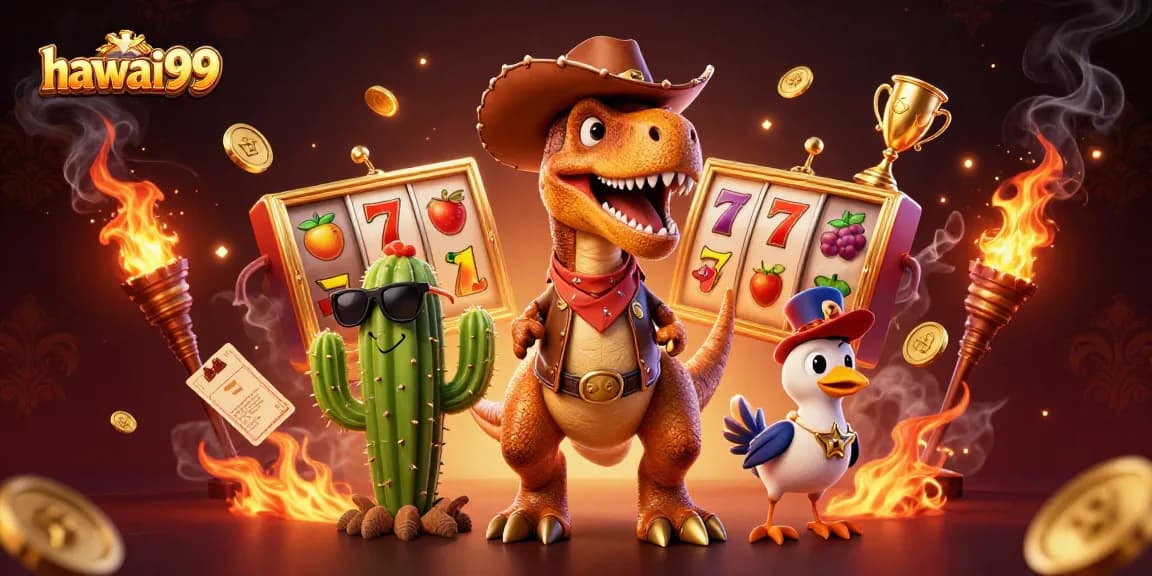Experience dynamic gaming thrills with hawai99's colorful slot games featuring entertaining characters.