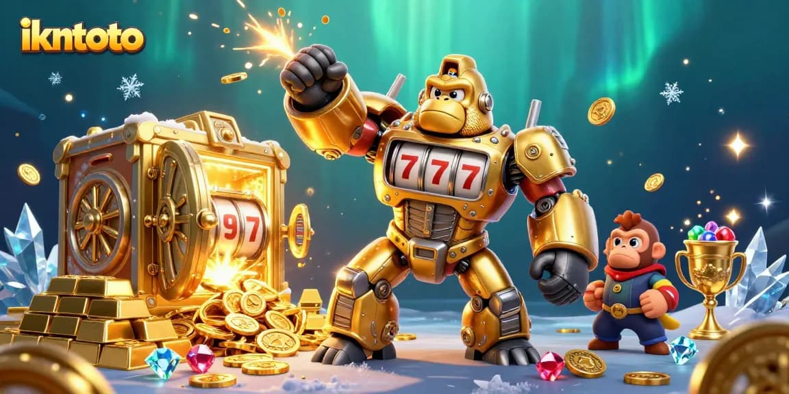 Engage in thrilling gaming experiences at ikntoto with a vibrant 3D casino scene featuring dynamic characters and exciting visuals.