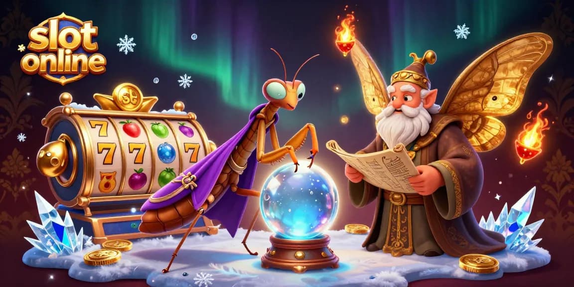 Engage in slot online adventures with vibrant characters amidst spinning reels and lucky symbols.
