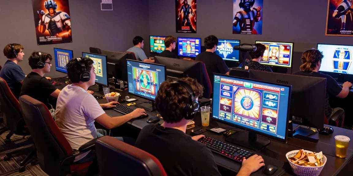 Daftar Modal138 dalam lingkungan permainan slot online yang dinamis dengan pemain bersemangat.