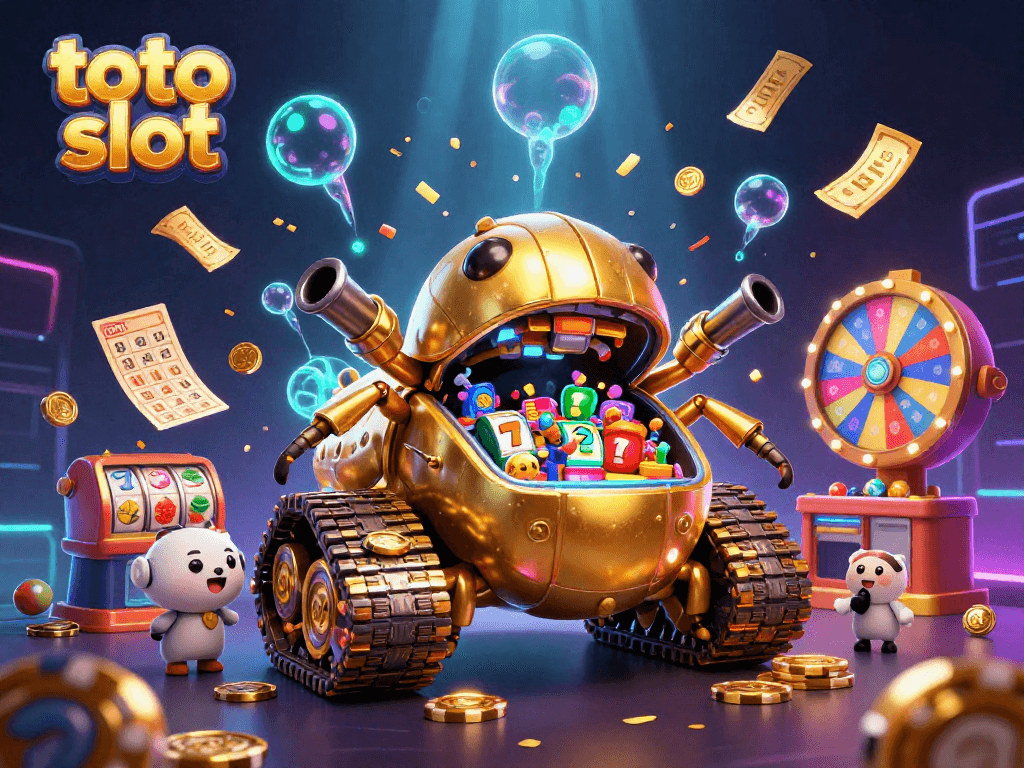 Memenangkan totoslot dalam suasana penuh warna dengan mesin slot dan bahkan hadiah yang melimpah.
