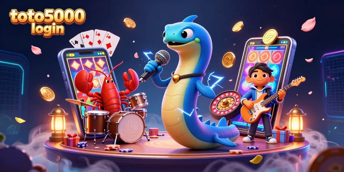 Play the vibrant slots with toto5000 login at this thrilling underwater casino party scene.