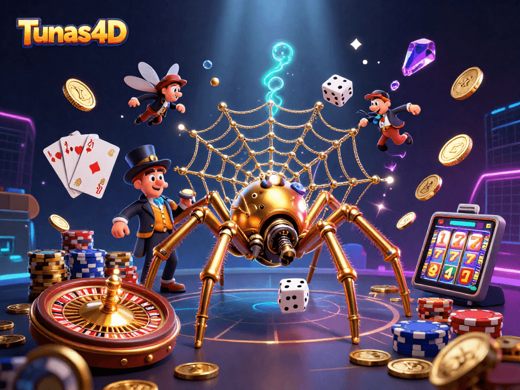 Tunas4D Casino adventure featuring playful characters and dynamic game elements for engaging gameplay.
