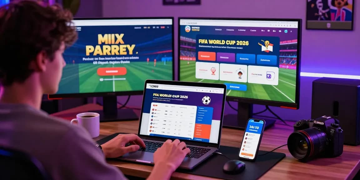 Engaged user exploring TEMPOTOTO's betting options for FIFA World Cup 2026, showcasing an interactive online platform.