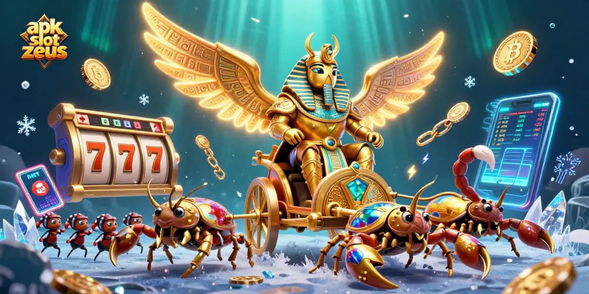 Pemain memutar apk slot zeus dengan simbol petir dan jackpot menggiurkan di tampilan penuh warna.