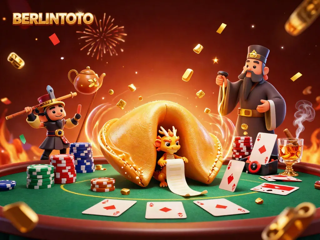 Experience the thrilling BERLINTOTO casino adventure with dynamic characters and vibrant gaming elements in this stunning illustration.
