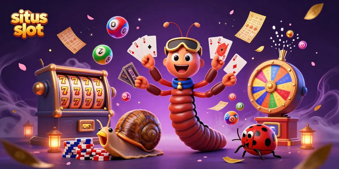 Situs slot exciting illustration featuring a colorful scene with vibrant characters and slot reels.