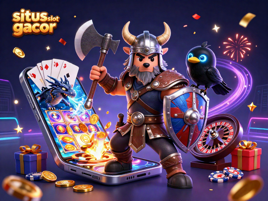 Situs slot gacor memikat para pemain dengan Viking, naga, dan permainan slot yang berputar dalam ilustrasi 3D yang menakjubkan.