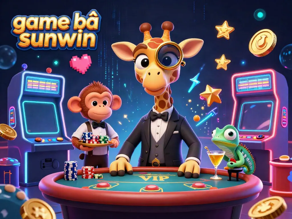 Experience game bài sunwin with vibrant casino elements and colorful characters in an exciting 3D scene.