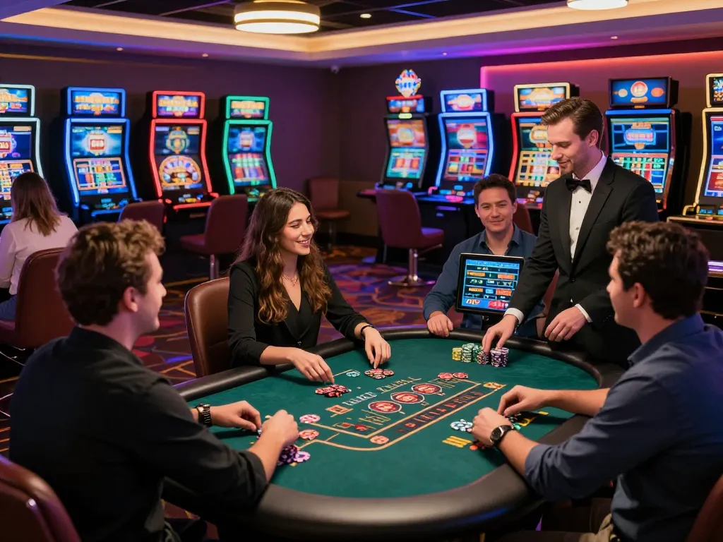 Exciting table games at MM88 online casino featuring diverse players and vibrant atmosphere.