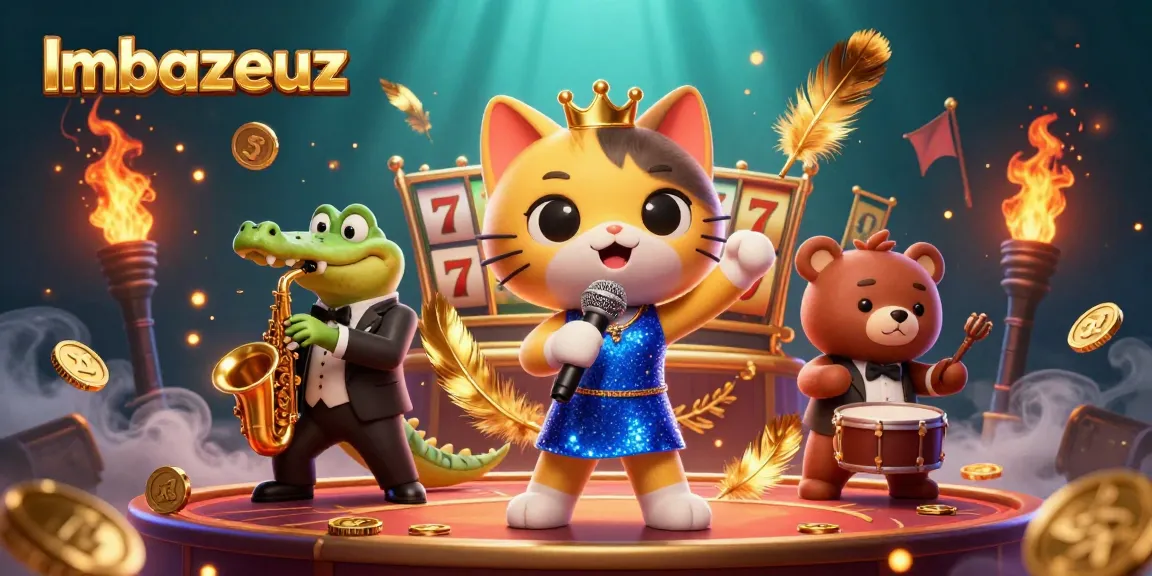 Imbazeuz menghadirkan suasana kasino dinamis dengan karakter lucu dan elemen slot yang menarik.