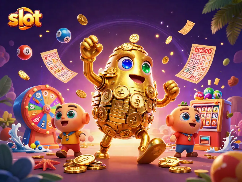 Experience thrilling slots with stunning visuals of a golden golem and dynamic gameplay elements.