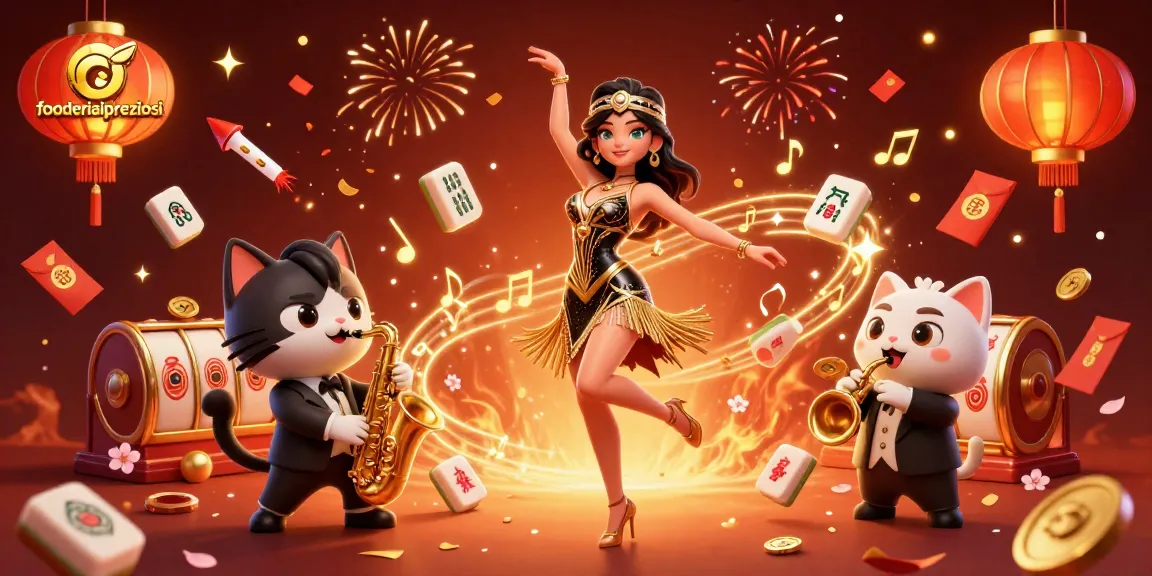 Experience thrilling gameplay at fooderiaipreziosi with vibrant slot reels, confetti, and lively characters.