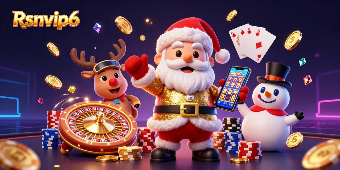 Rasakan permainan yang hidup dan bonus dengan Rsnvip6 dalam ilustrasi adegan kasino yang dinamis ini.