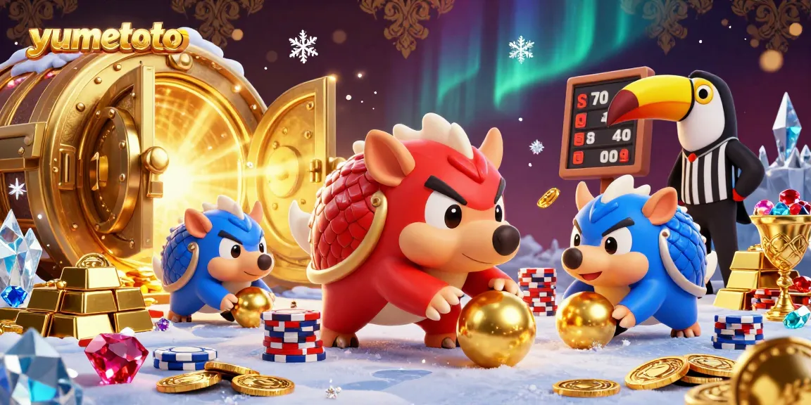 Experience the thrill of yumetoto as rival pangolins compete amid treasures and poker chips.