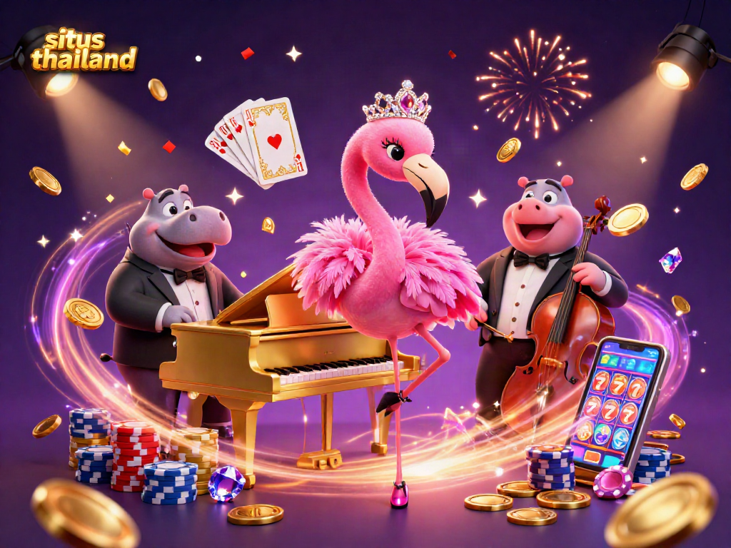 Experience situs thailand with lively casino characters amid vibrant gaming elements