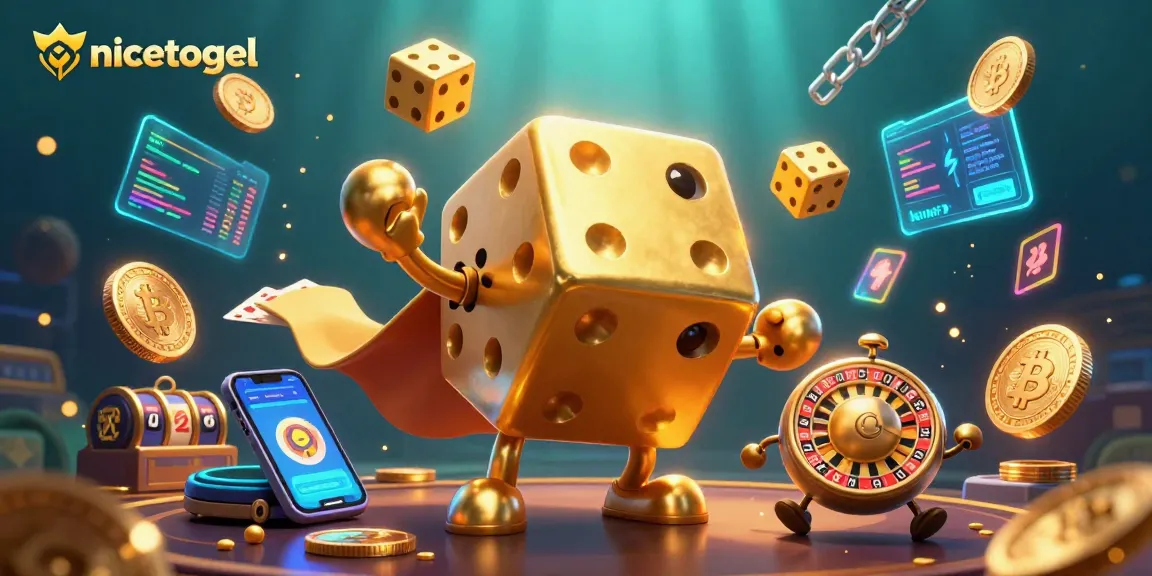 Experience the excitement of gambling with nicetogel's engaging 3D casino scene.