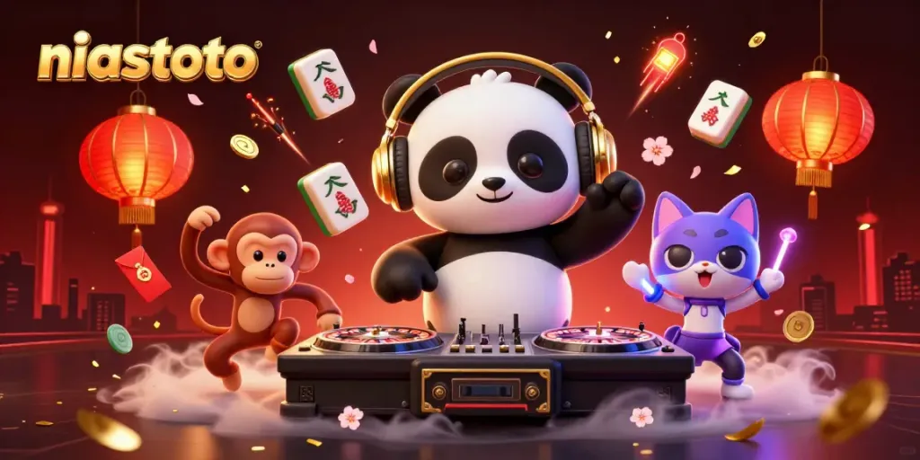 Niat bermain di niastoto dengan DJ panda dan karakter seru lainnya di dunia kasino.
