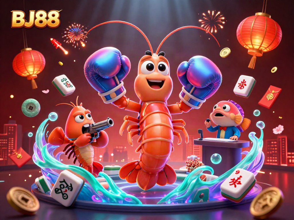 Experience engaging gameplay at BJ88 casino with lively 3D characters and festive elements.