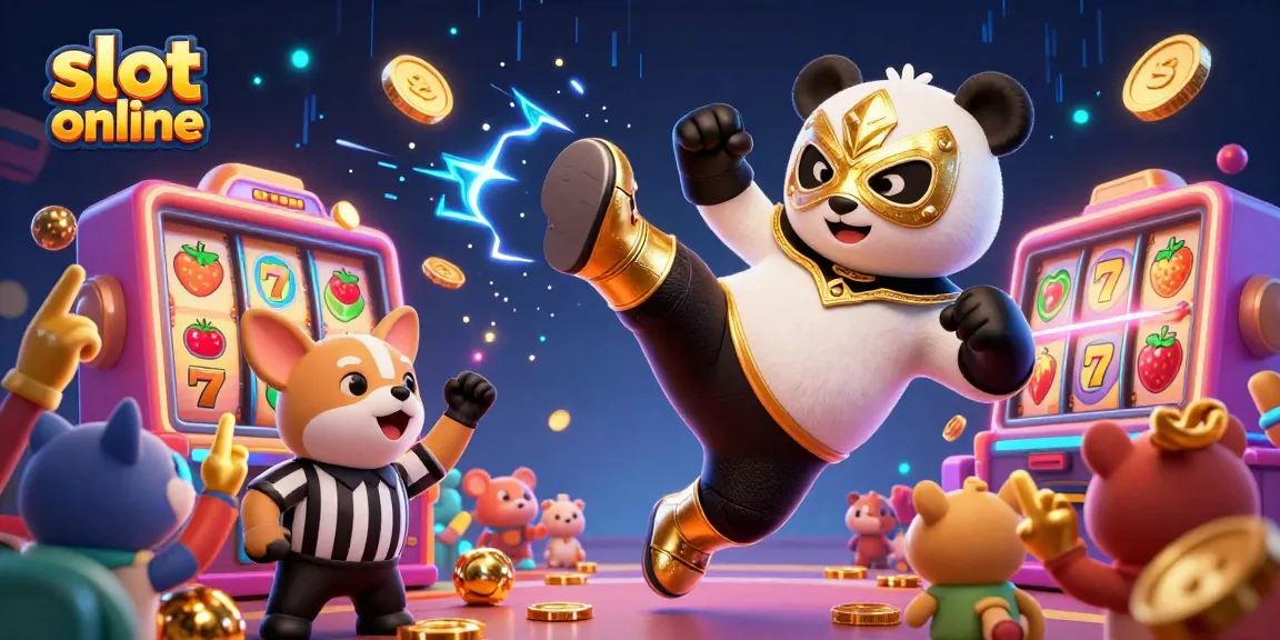 Experience thrilling slot online gameplay with vibrant characters and lively casino elements in this dynamic scene.