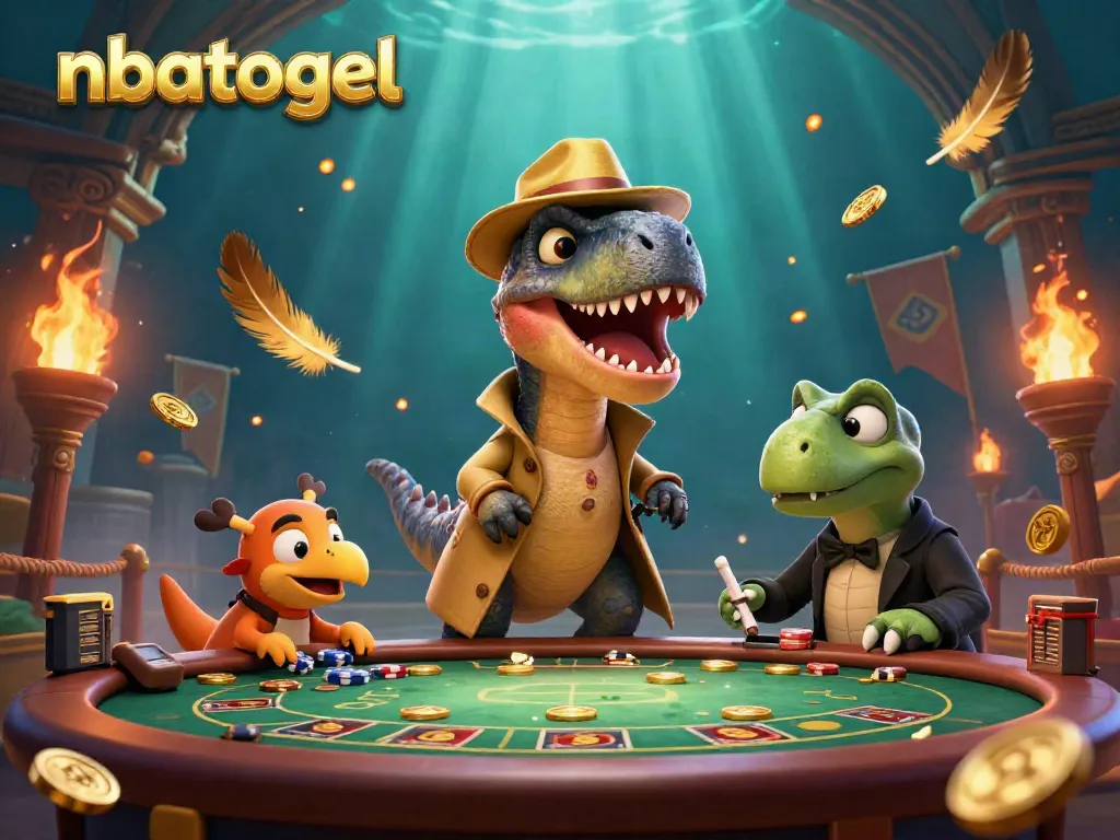 Permainan nbatogel menunjukkan velociraptor di meja blackjack, pesona dan ketegangan mendebarkan.