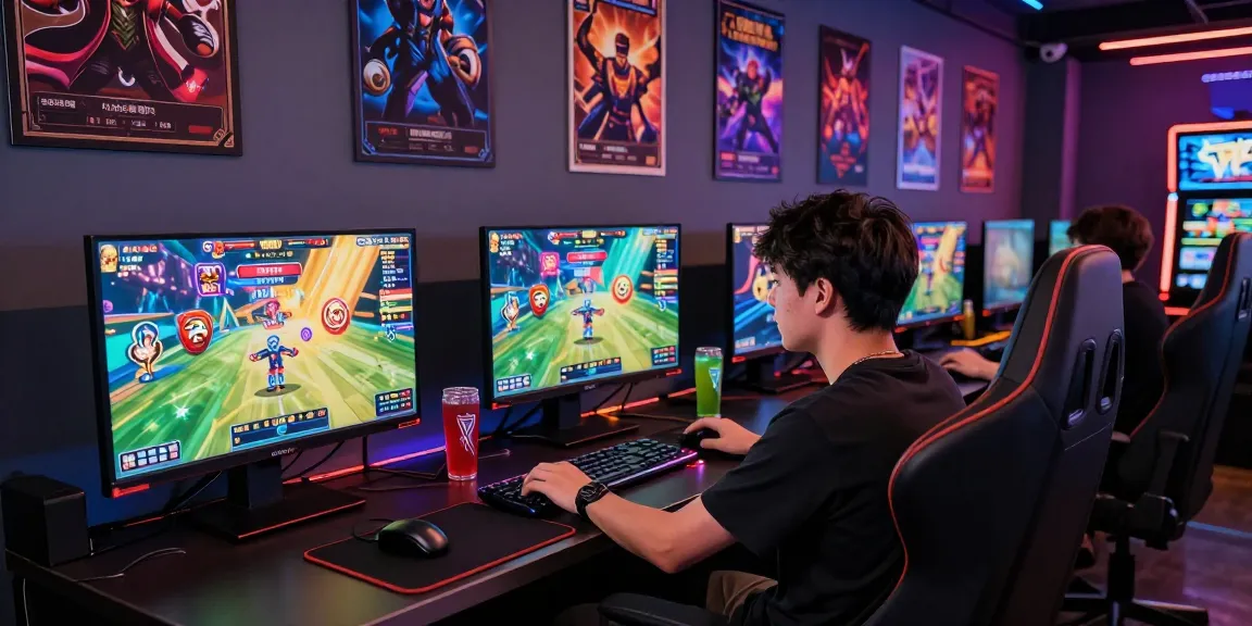 Pengalaman bermain game online dengan Link LUXURY777 di ruang gaming modern, pemain antusias di depan layar besar.