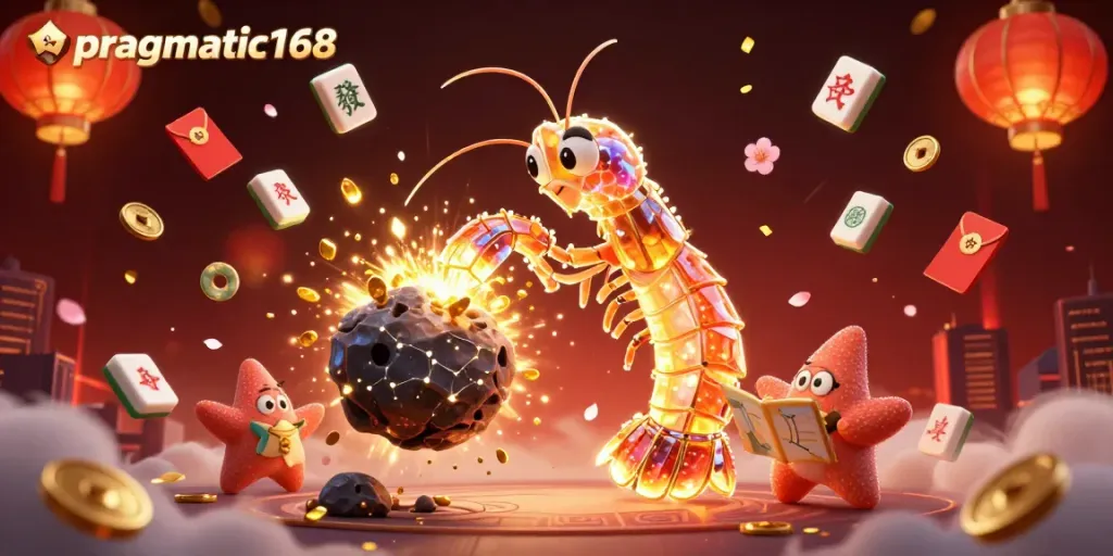 Engage with energetic gameplay on pragmatic168 through vibrant mobile gaming illustrations filled with dynamic characters and elements.