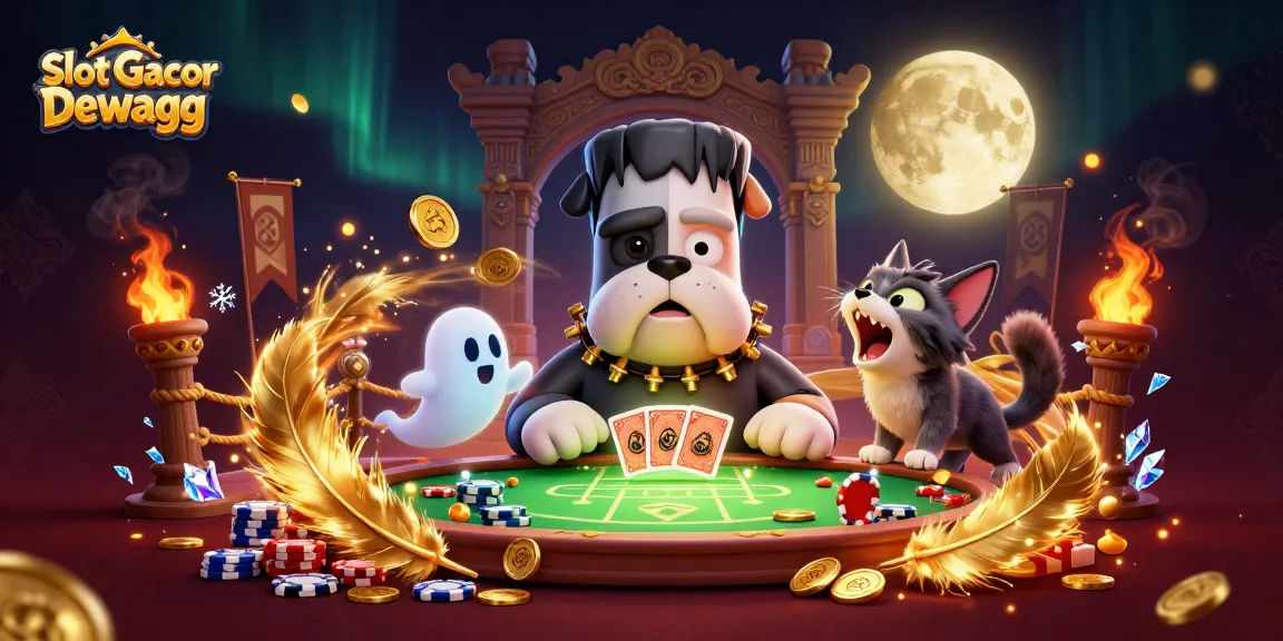 Experience the thrill of Slot Gacor Dewagg with an exciting scene featuring cartoon characters and dynamic casino elements.