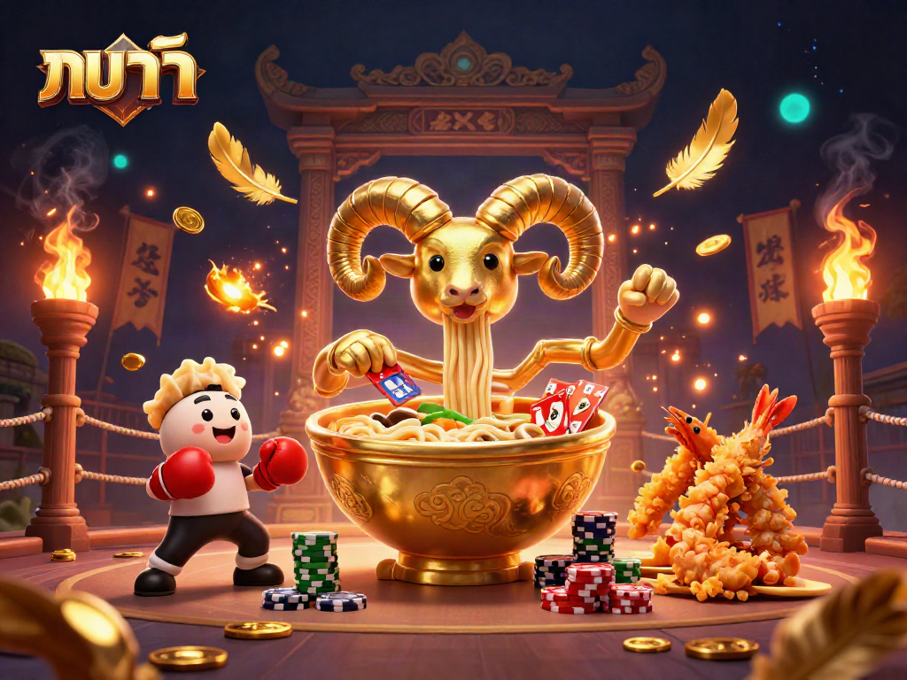 Experience the excitement of บาคาร่า with a vibrant 3D illustration of engaging characters and game elements.
