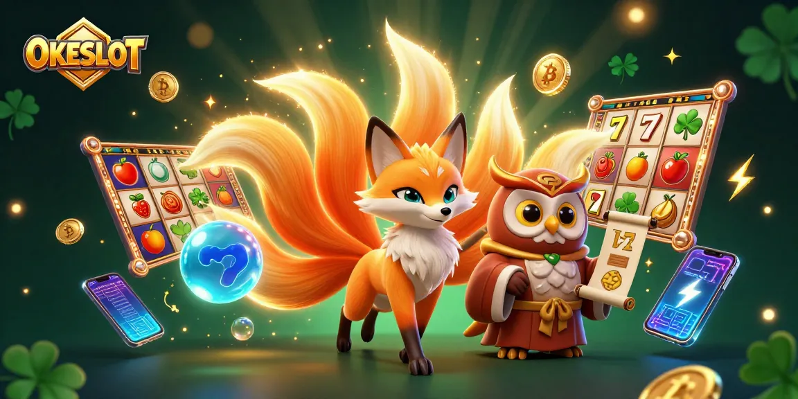 Mainkan slot dengan OKESLOT, nikmati pengalaman bermain dengan karakter menarik dan simbol keberuntungan.