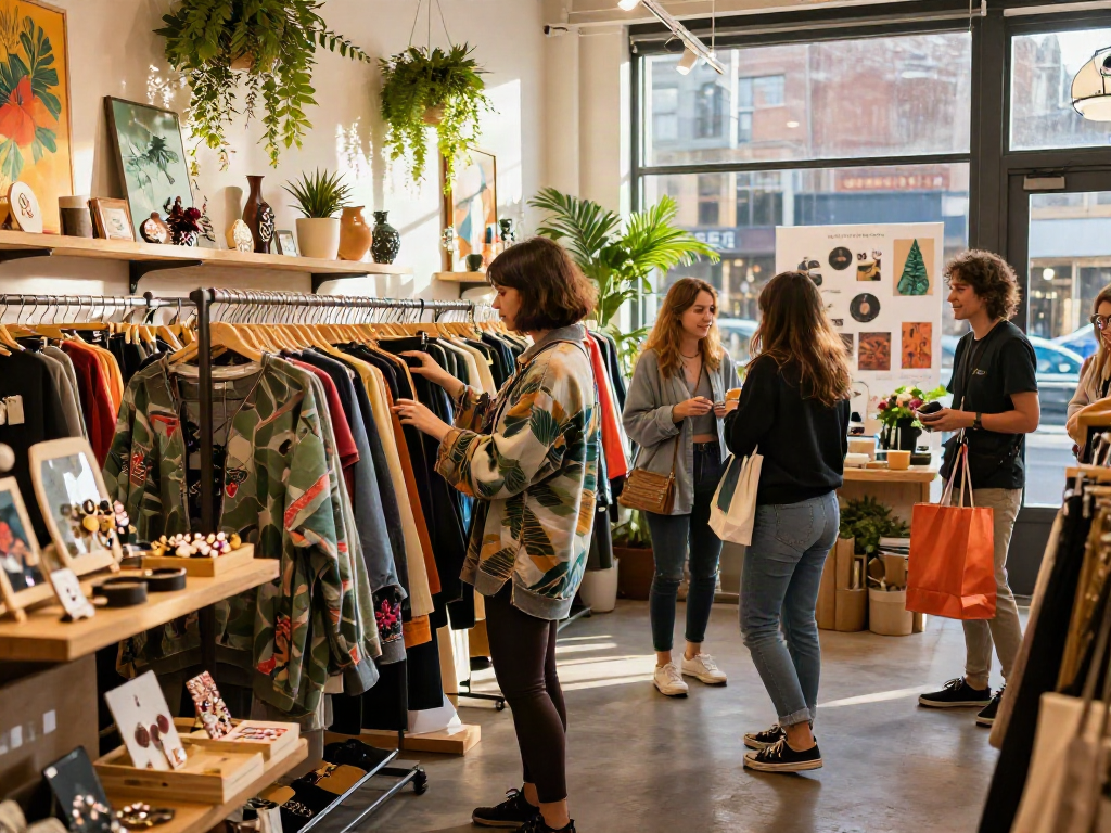 Discover bro138 trendy sustainable fashion shopping experience in vibrant urban boutique.