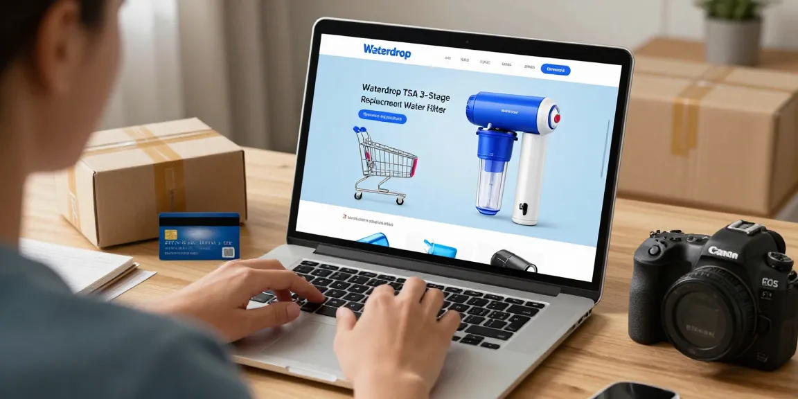 Waterdrop TSA 3-Stage Replacement Water Filter for online shopping, best deals on e-commerce platforms, product review.