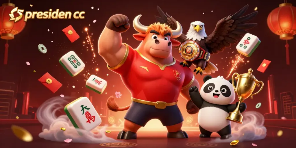 Engage with presiden cc as you celebrate wins in this lively casino scene.