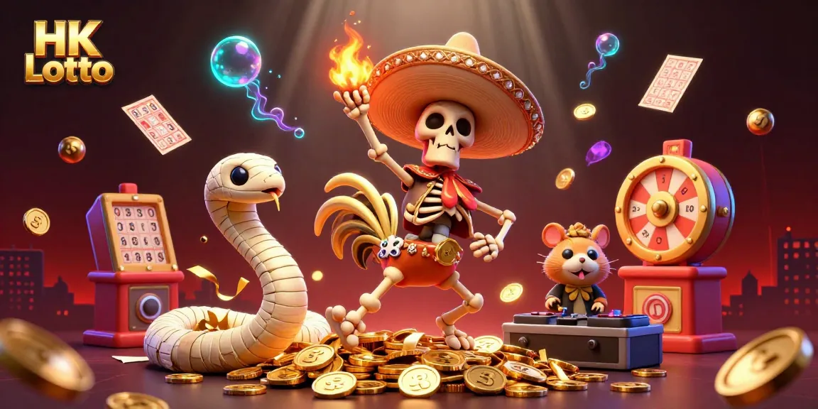 Experience the excitement of HK Lotto with vibrant animations of lottery balls and celebratory characters.