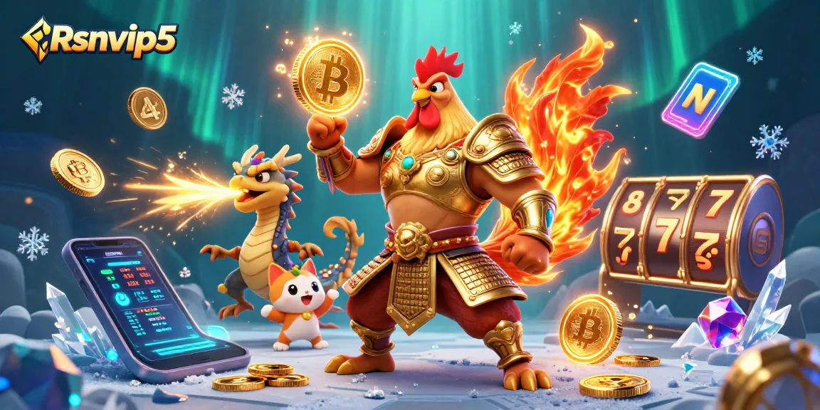 Ikuti petualangan kasino yang diilustrasikan oleh Rsnvip5 yang dipenuhi dengan elemen permainan dinamis.