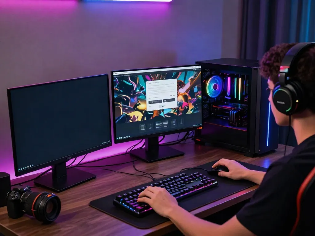 Proses bukumimpi138 login di setup gaming modern dengan aksesori canggih.