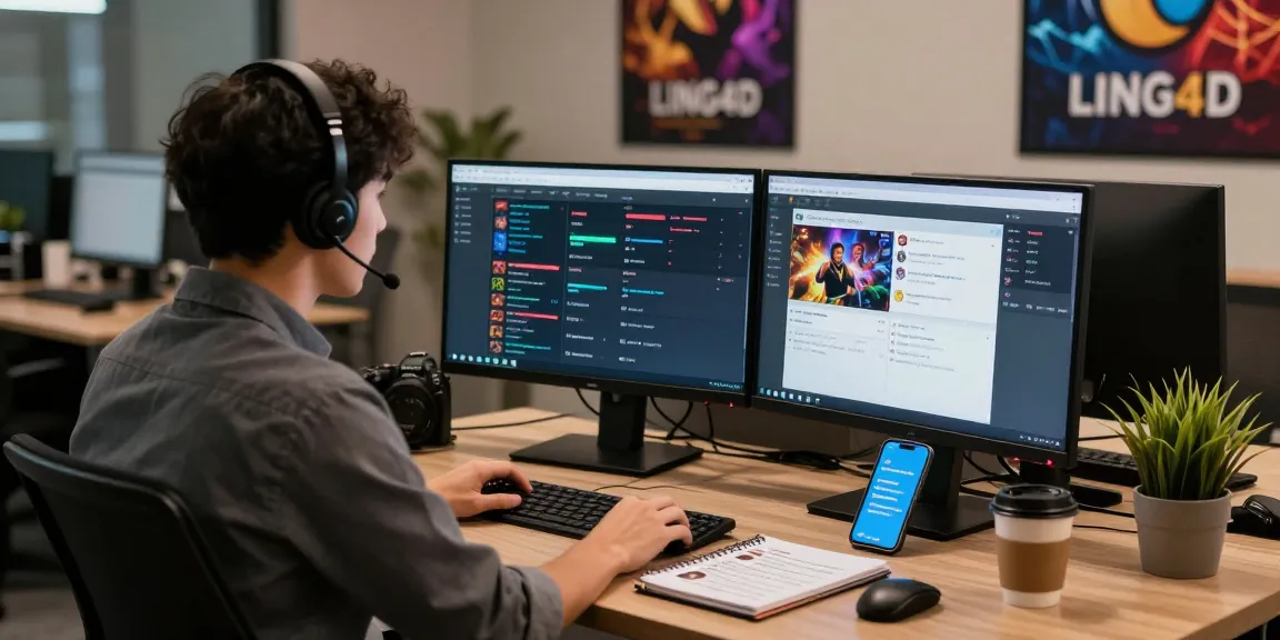 Helpdesk representative efficiently assisting customers on LING4D gaming platform