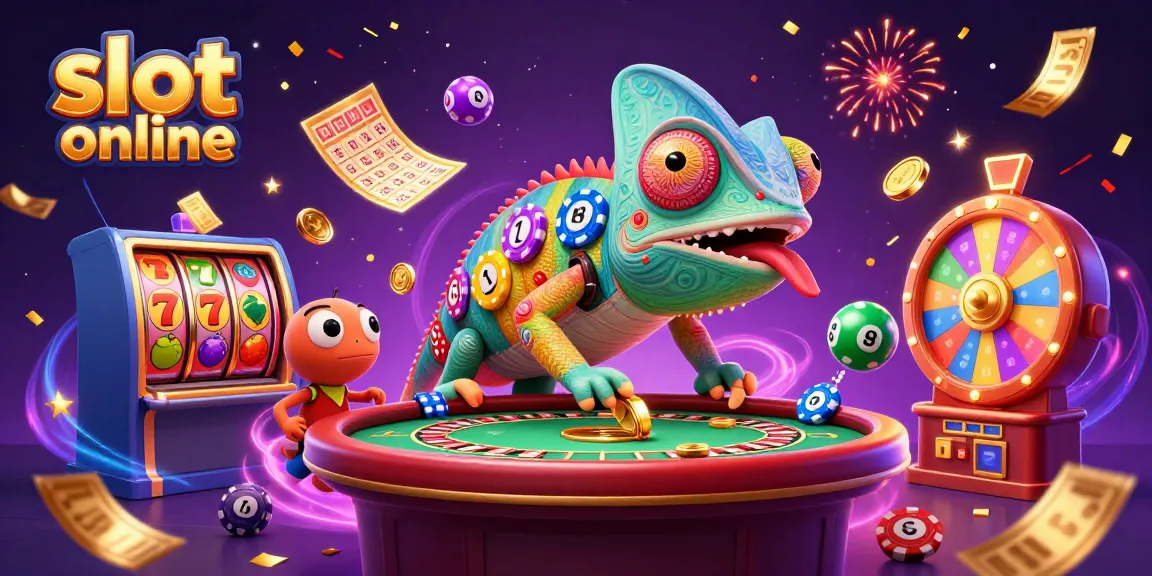 Menangkan permainan slot online dengan simbol keberuntungan dan suasana kasino yang meriah.