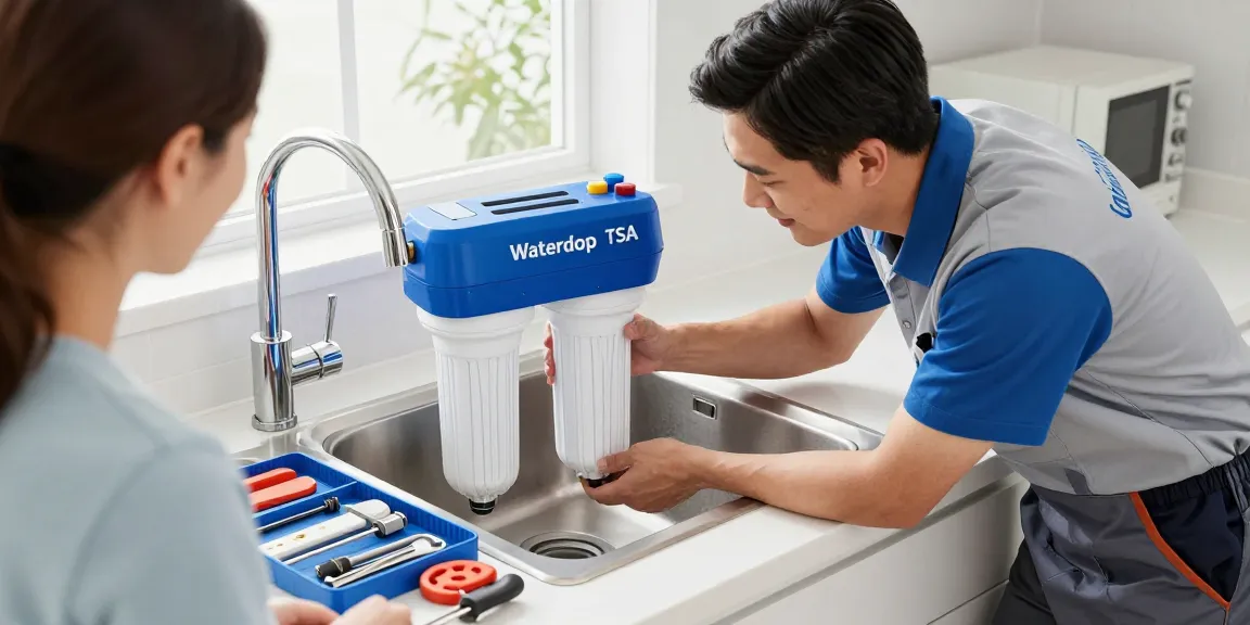 Waterdrop TSA 3-Stage Replacement Water Filter installed by trusted local professional for clean, safe drinking water