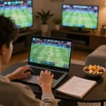 Engaging in sports betting online with ligasedayu from the comfort of home, analyzing stats and strategies.