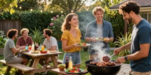 Cerita keseruan BBQ bersama teman-teman di pesta backyard dengan sajian grill dan suasana hangat, BOS88 terlibat dalam momen kebersamaan.