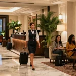 Enjoying a luxurious stay at the Carter Hotel with rokok88 super amenities and elegant decor.